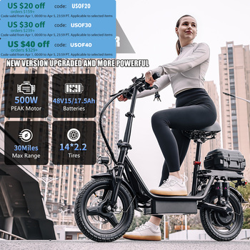 Home 47 Folding Electric Scooter 700W, 48V 175Ah, 10" Tires, 300lbs Max Load