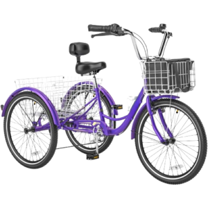 Home 20 Adult 3-Wheel Tricycle – 7-Speed with Basket 202426 Inch